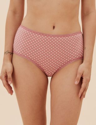 5pk Cotton Rich Lycra® Midi Knickers