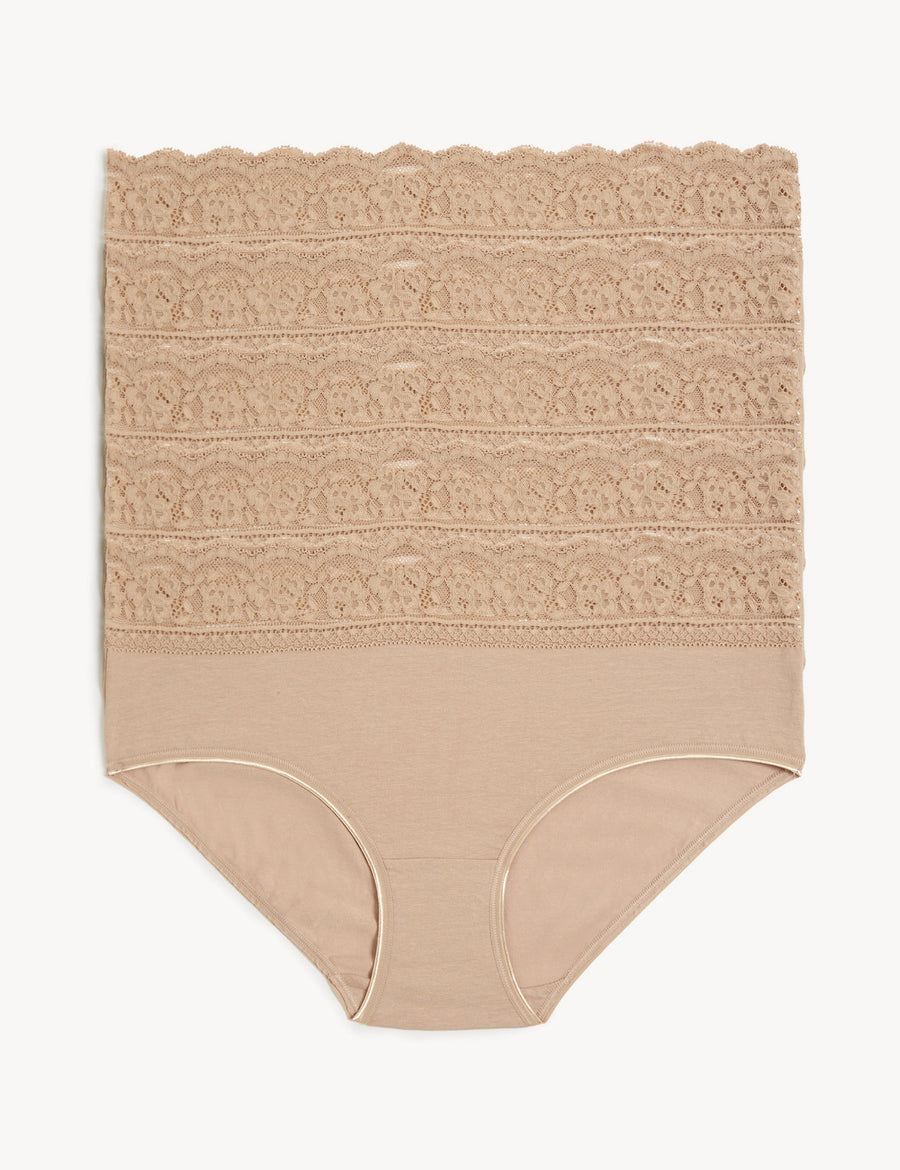 5pk Cotton Lycra® & Lace High Rise Shorts