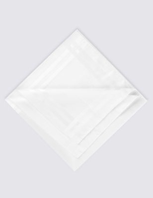 7 Pack Supima Cotton Handkerchiefs with Sanitized Finish