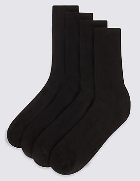 4 Pairs of Cotton Rich Sports Socks