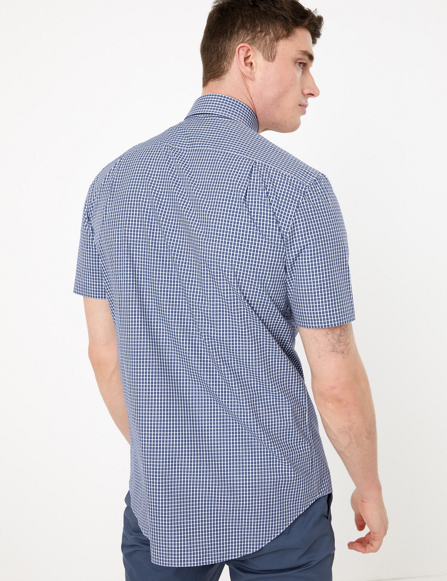 Regular Fit Easy Iron Cotton Check Shirt