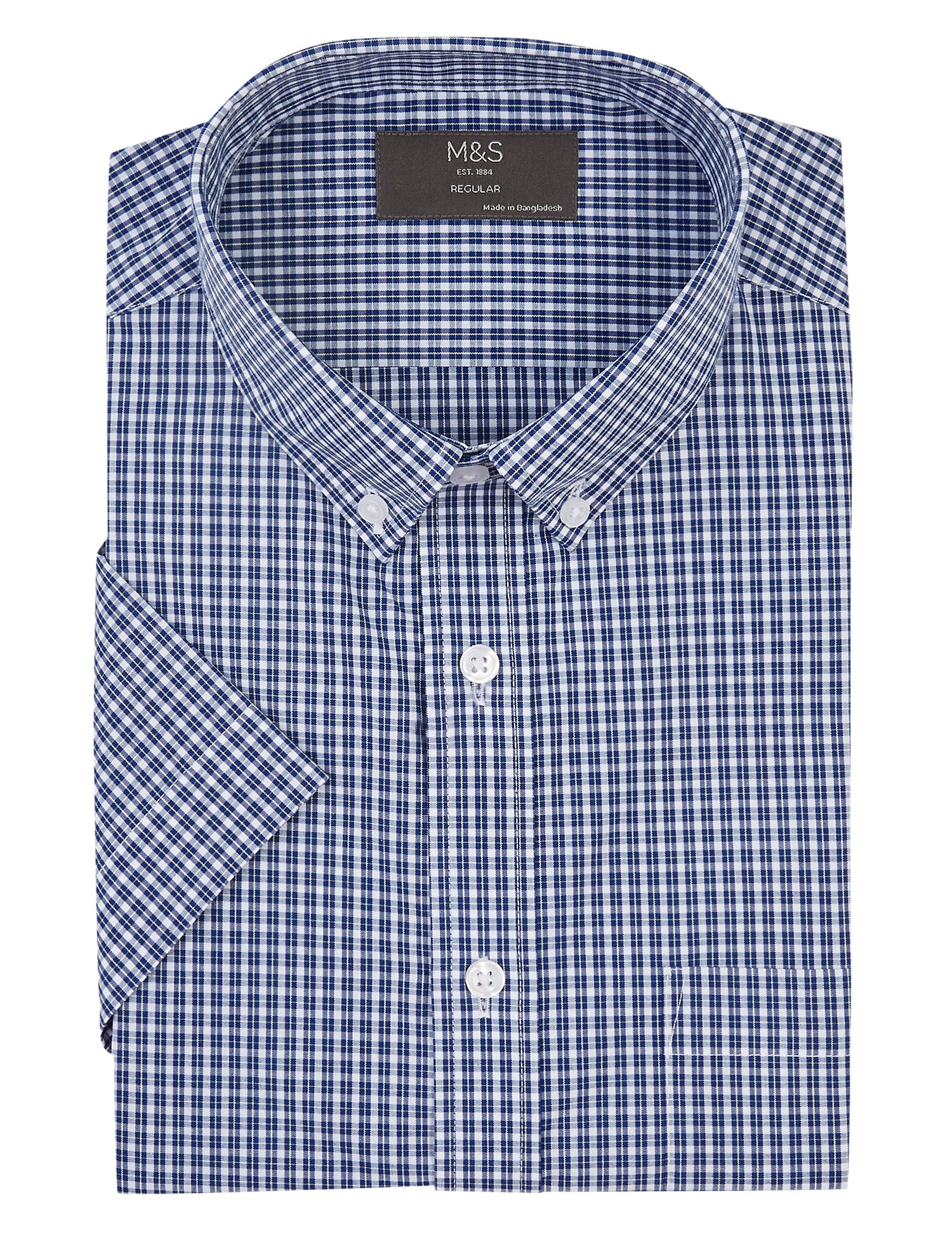 Regular Fit Easy Iron Cotton Check Shirt