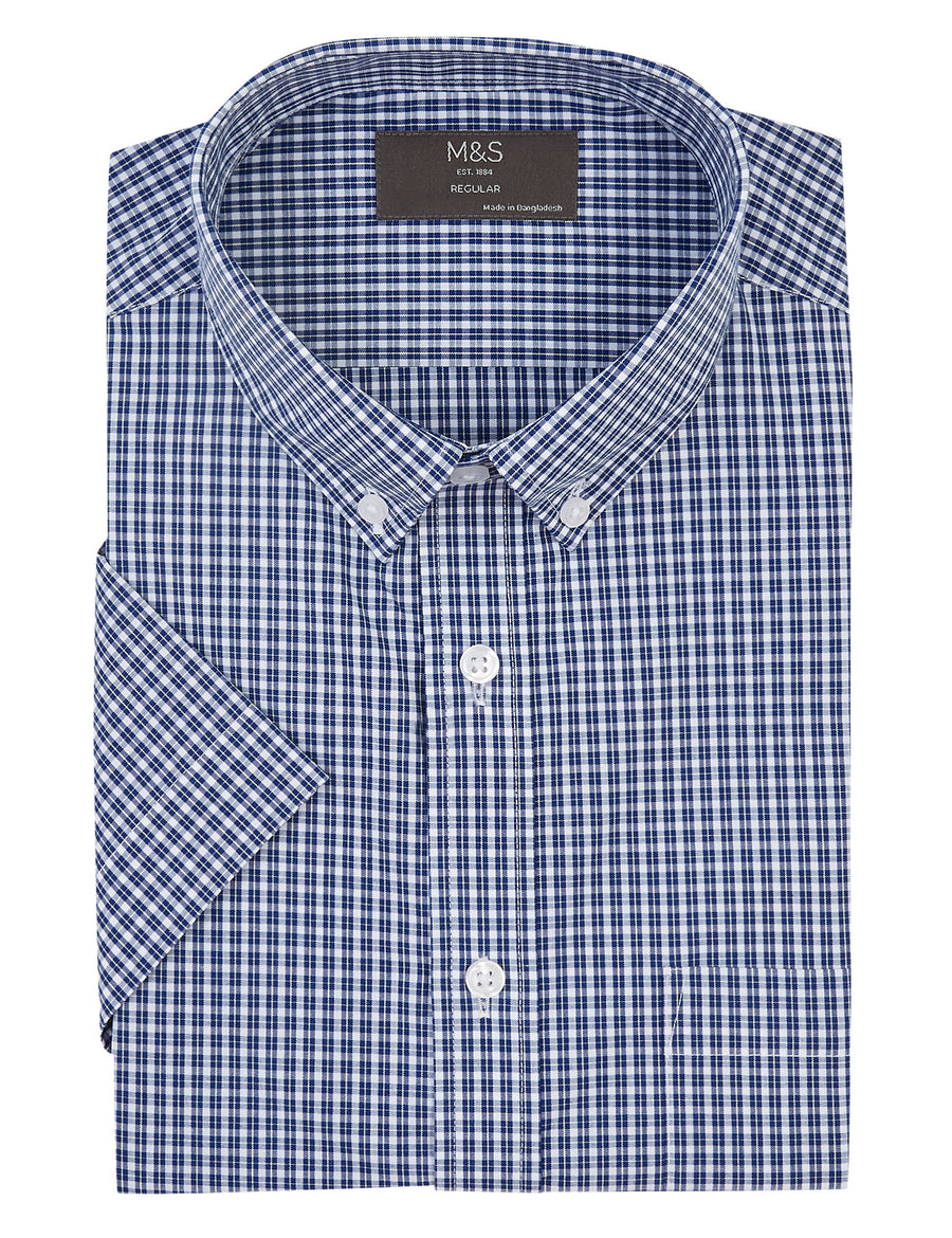 Regular Fit Easy Iron Cotton Check Shirt
