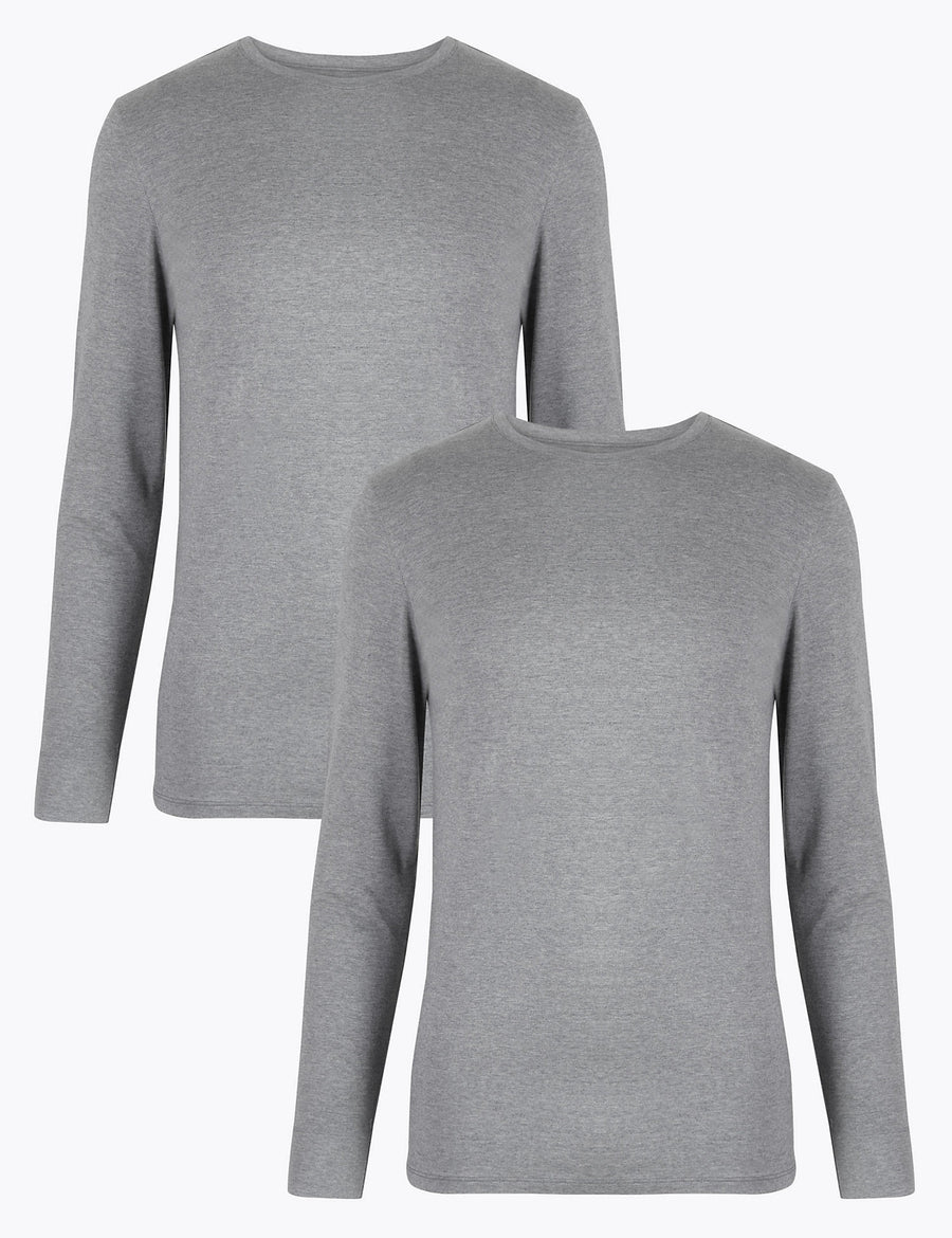 2 Pack Heatgen_x0099_ Cotton Long Sleeve Thermal Tops