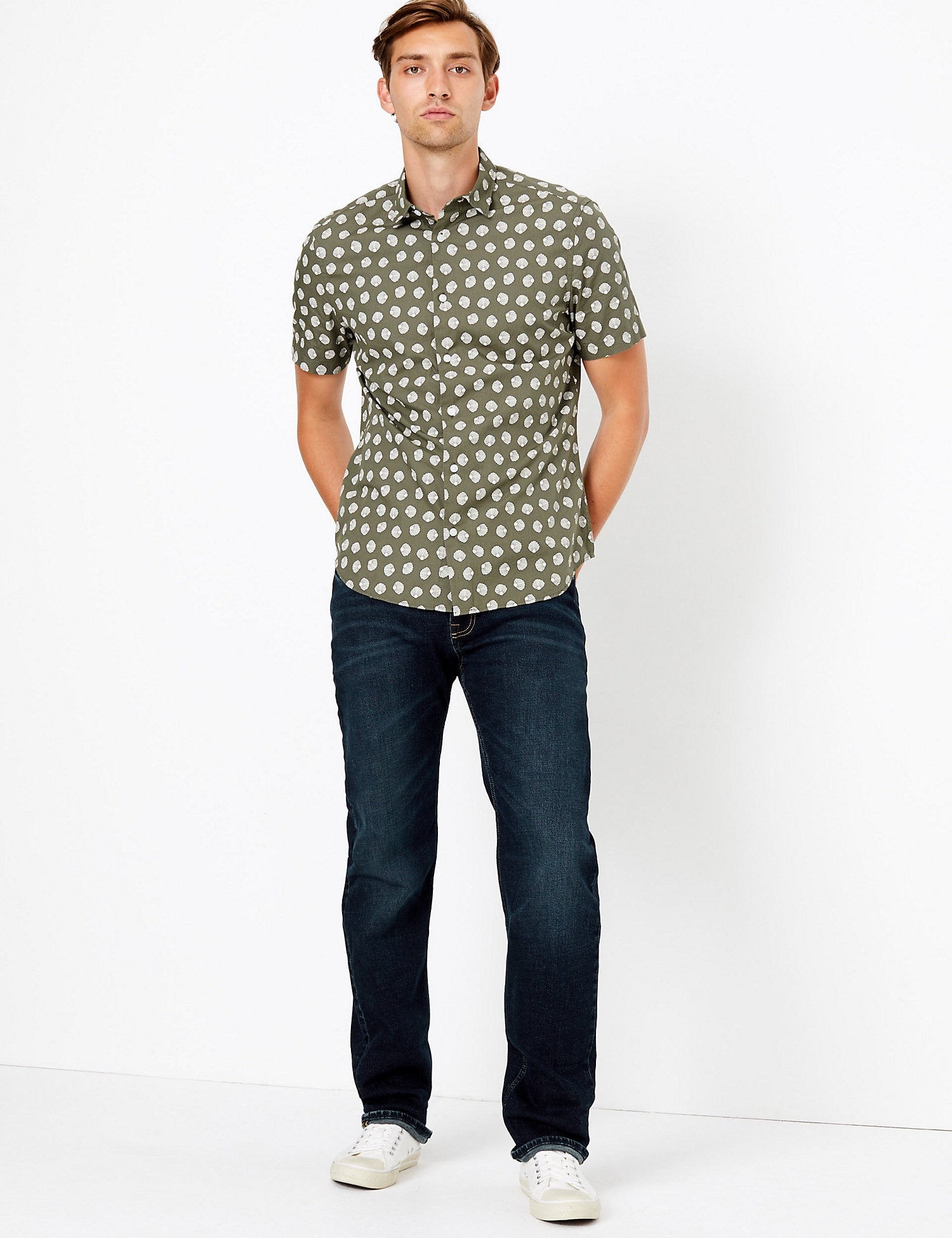 Straight Fit Stretch Jeans