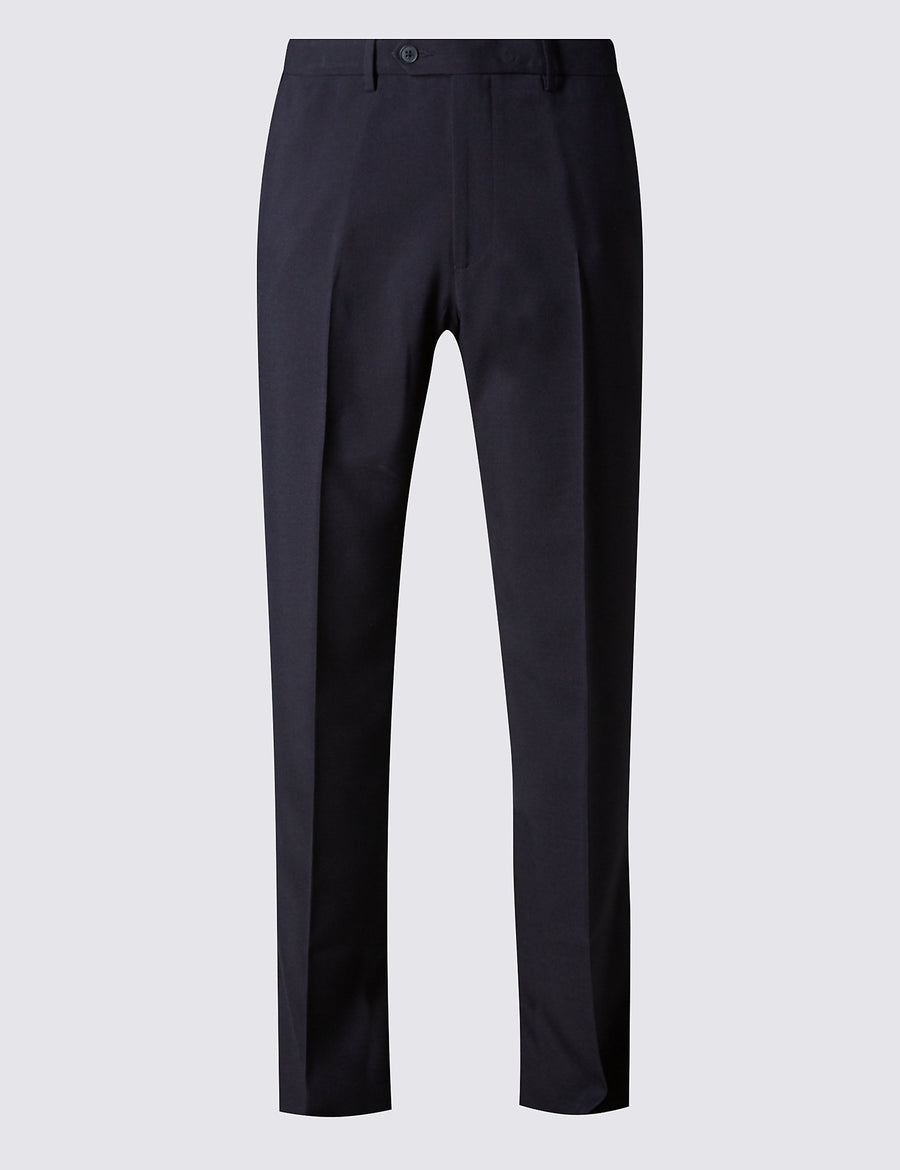 Regular Fit Flat Front Trousers