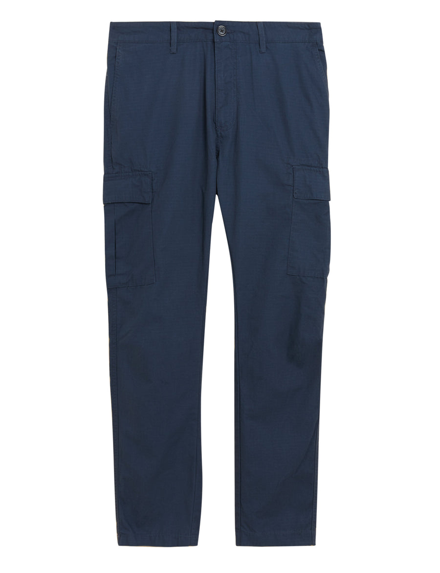 Slim Fit Pure Cotton Ripstop Cargo Trousers