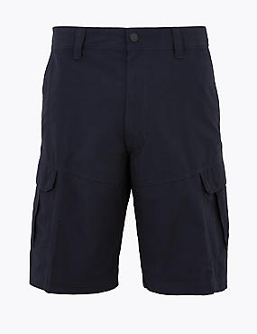 Regular Fit Cotton Rich Shorts with Stretch