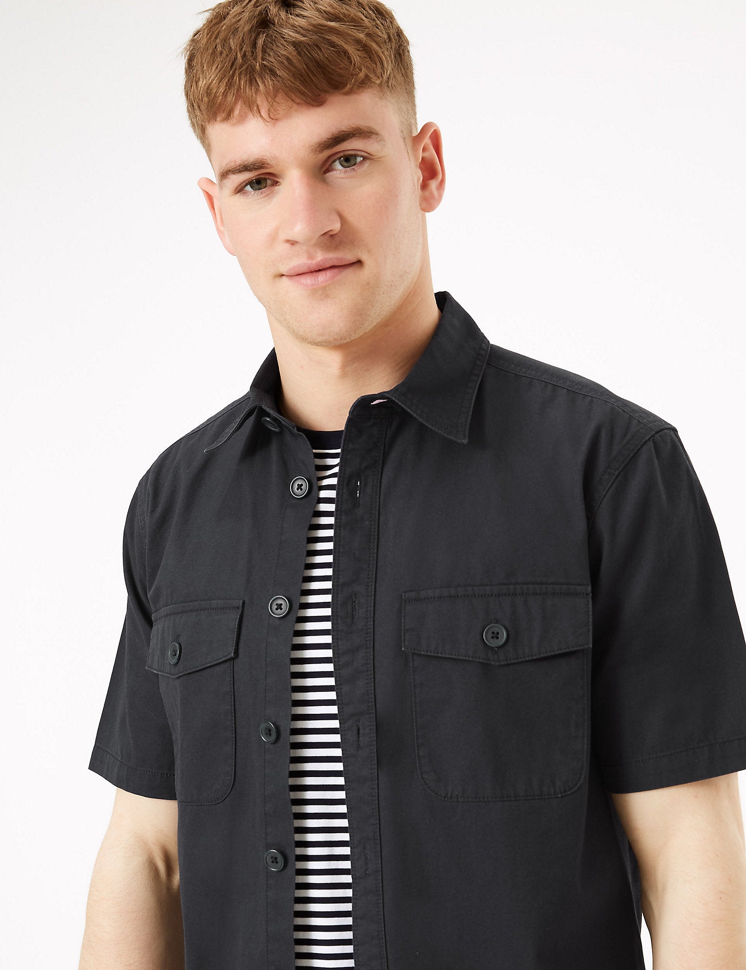 Pure Cotton Utility Overshirt