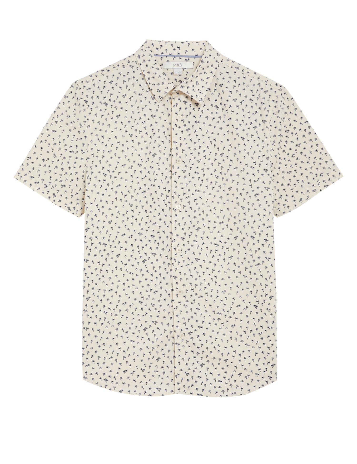 Pure Cotton Palm Tree Print Shirt