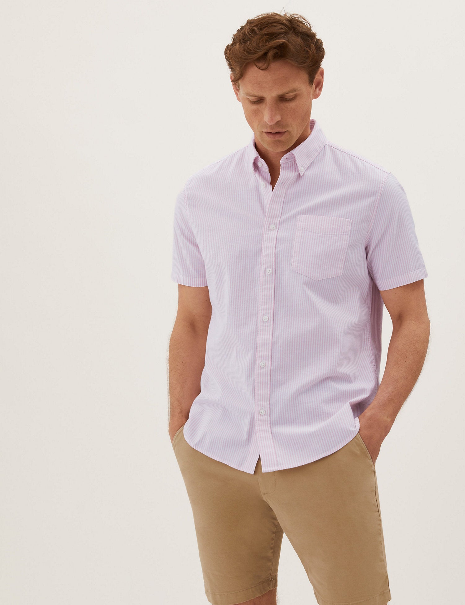 Pure Cotton Striped Oxford Shirt
