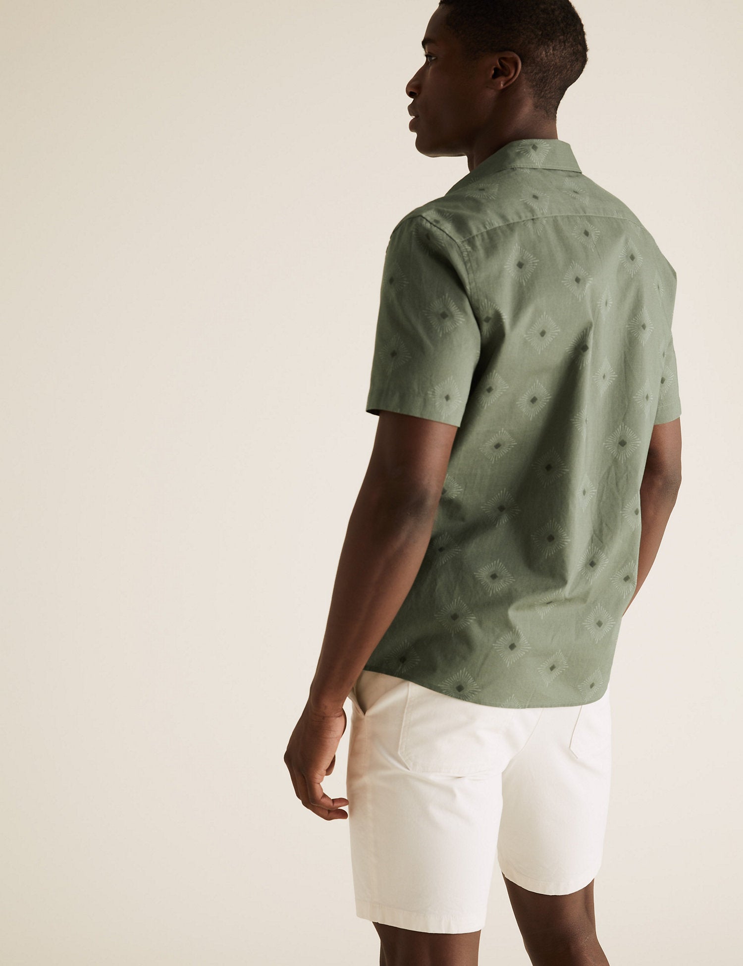 Pure Cotton Diamond Print Shirt