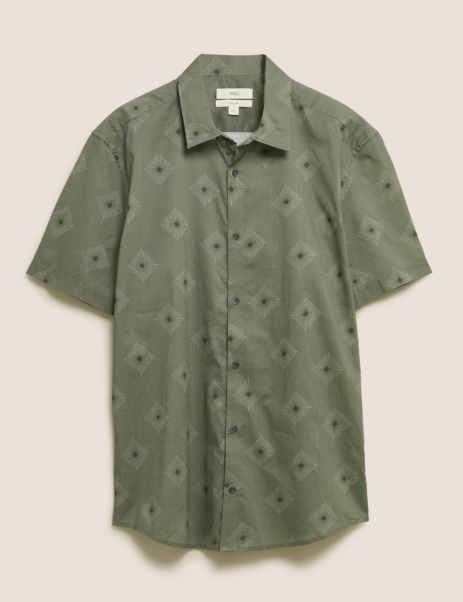 Pure Cotton Diamond Print Shirt