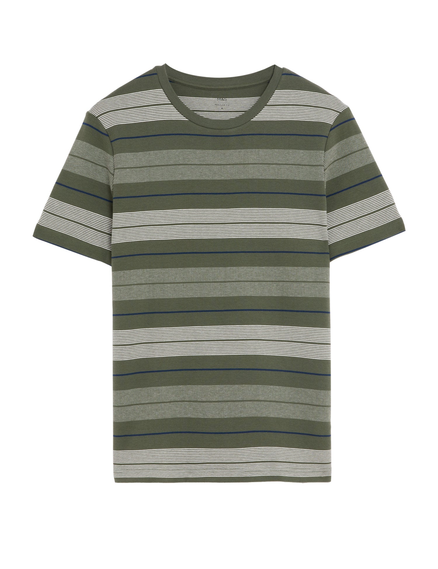 Pure Cotton Double Knit Striped T-Shirt