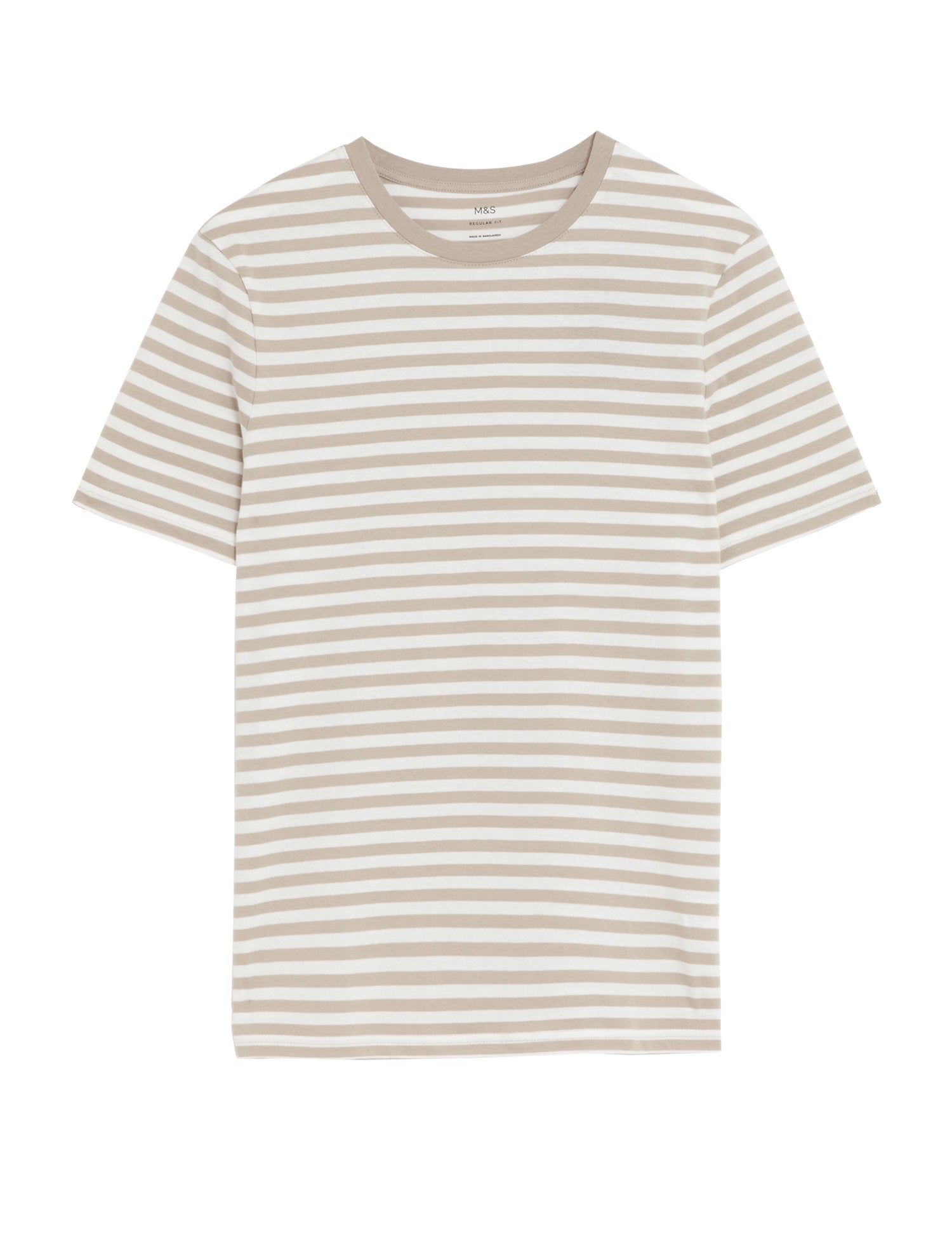 Pure Cotton Striped Textured T-Shirt
