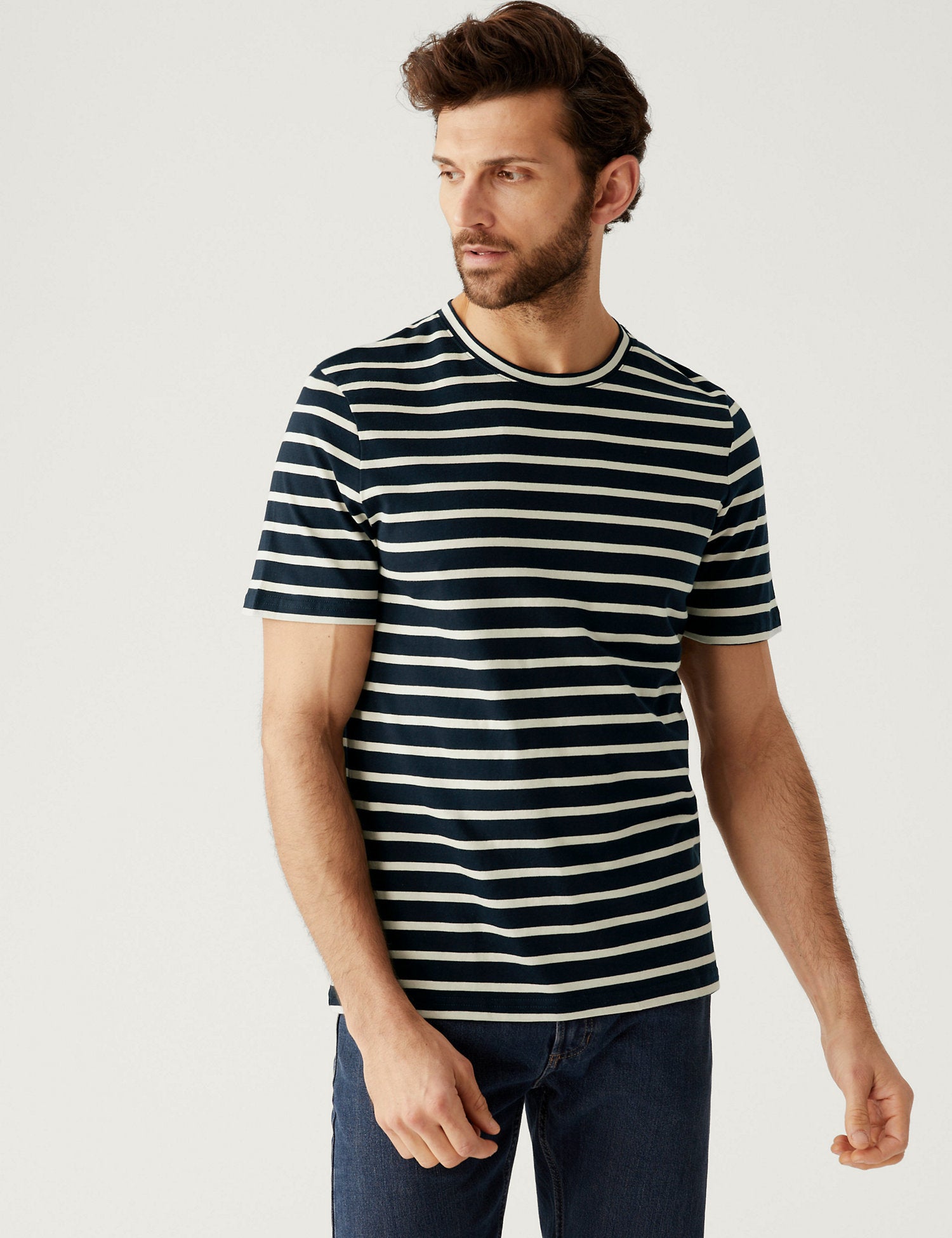 Pure Cotton Striped T-Shirt