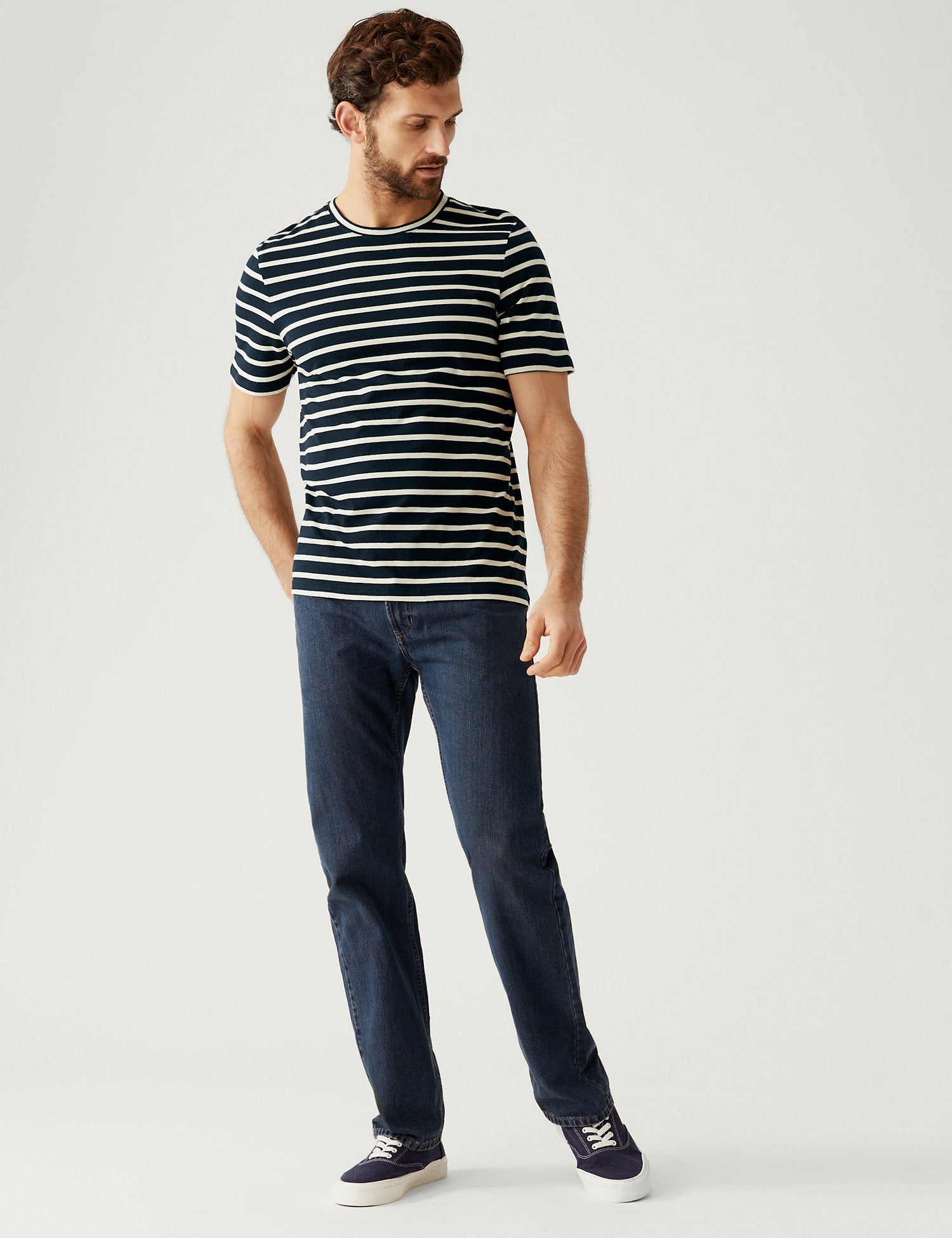 Pure Cotton Striped T-Shirt