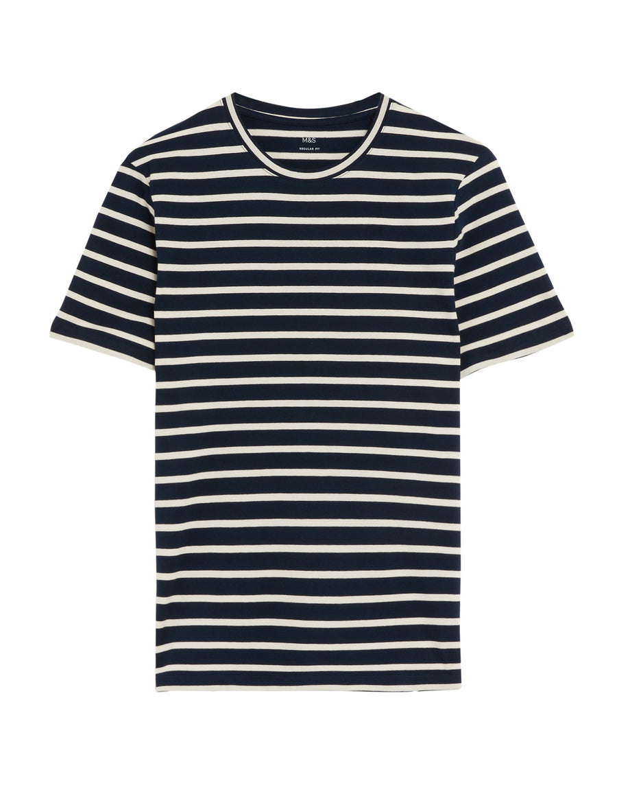 Pure Cotton Striped T-Shirt