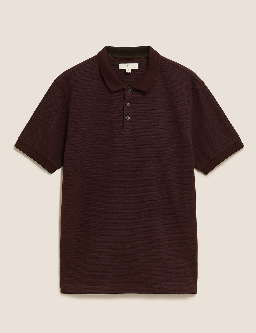 Cotton Textured Polo Shirt