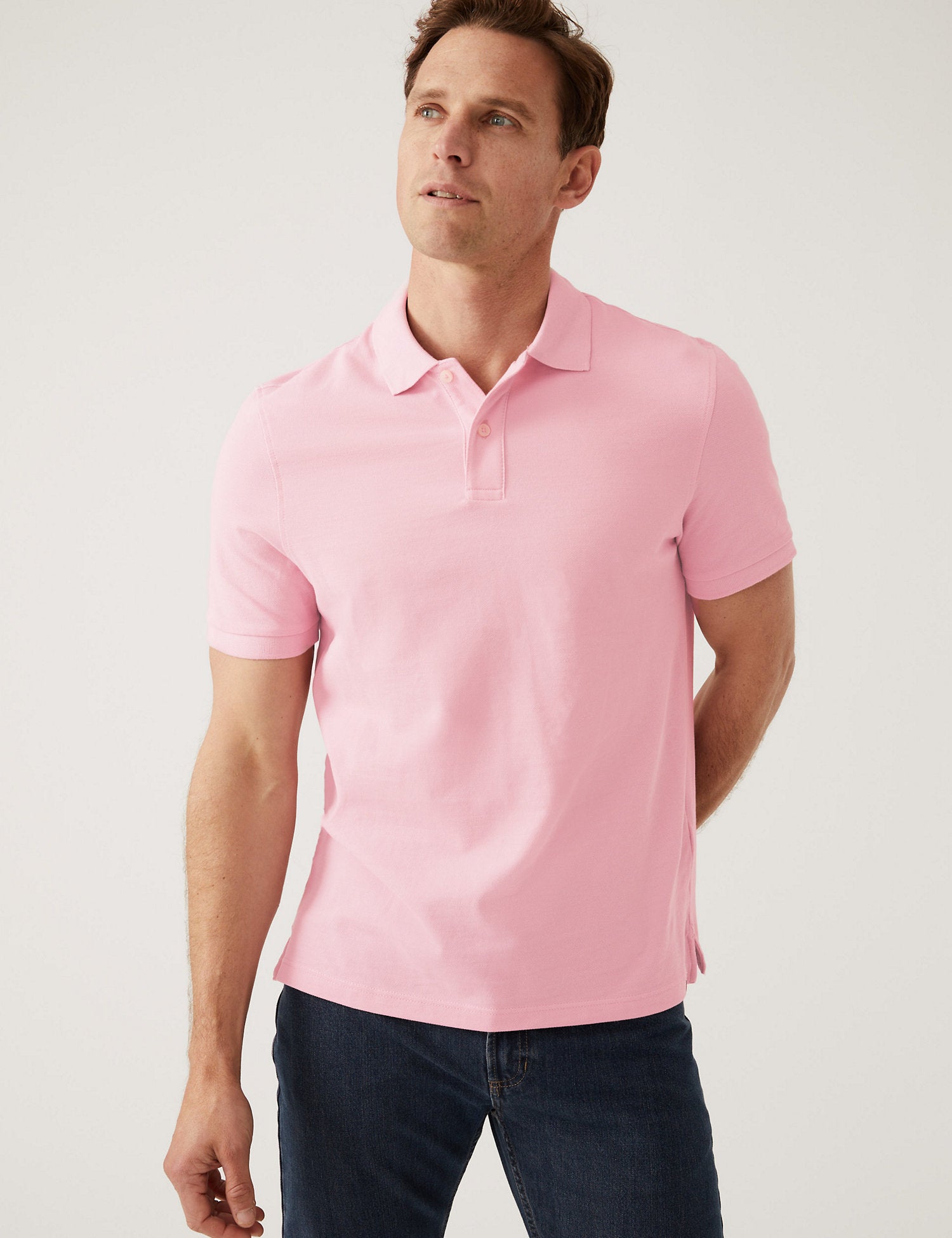 Pure Cotton Pique Polo Shirt
