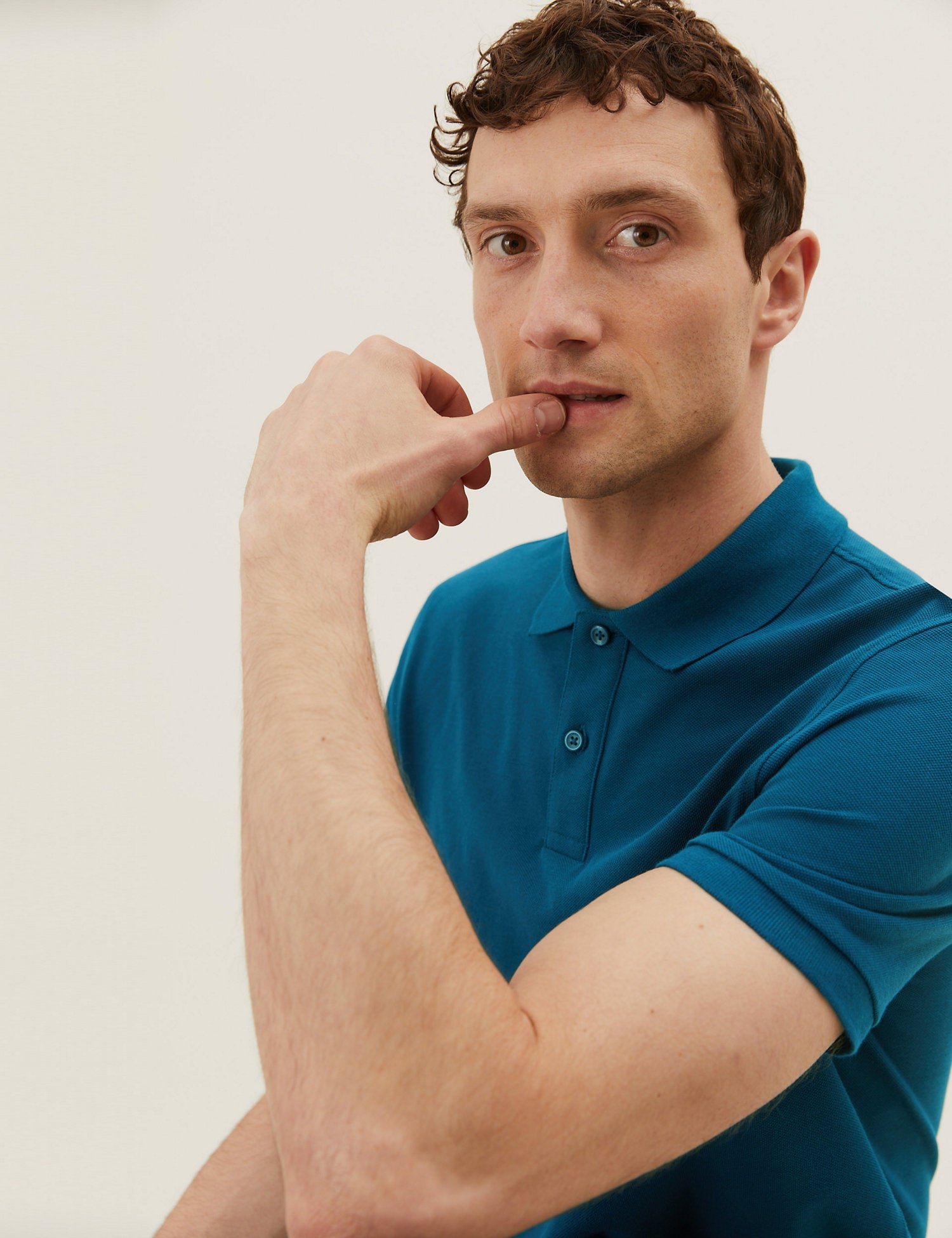 Pure Cotton Pique Polo Shirt