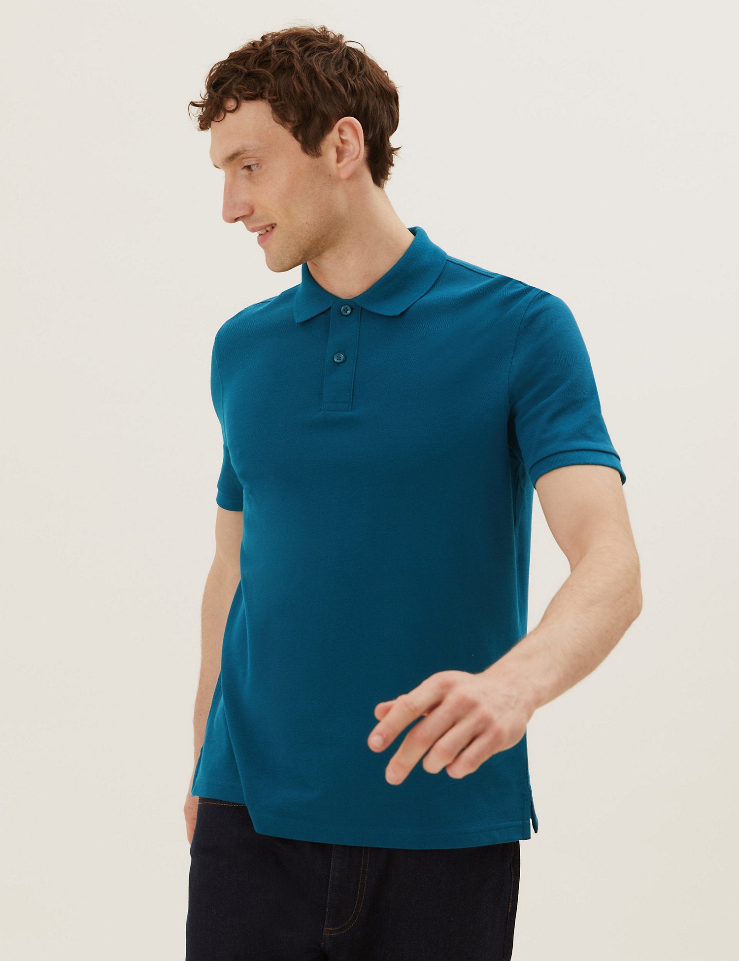 Pure Cotton Pique Polo Shirt