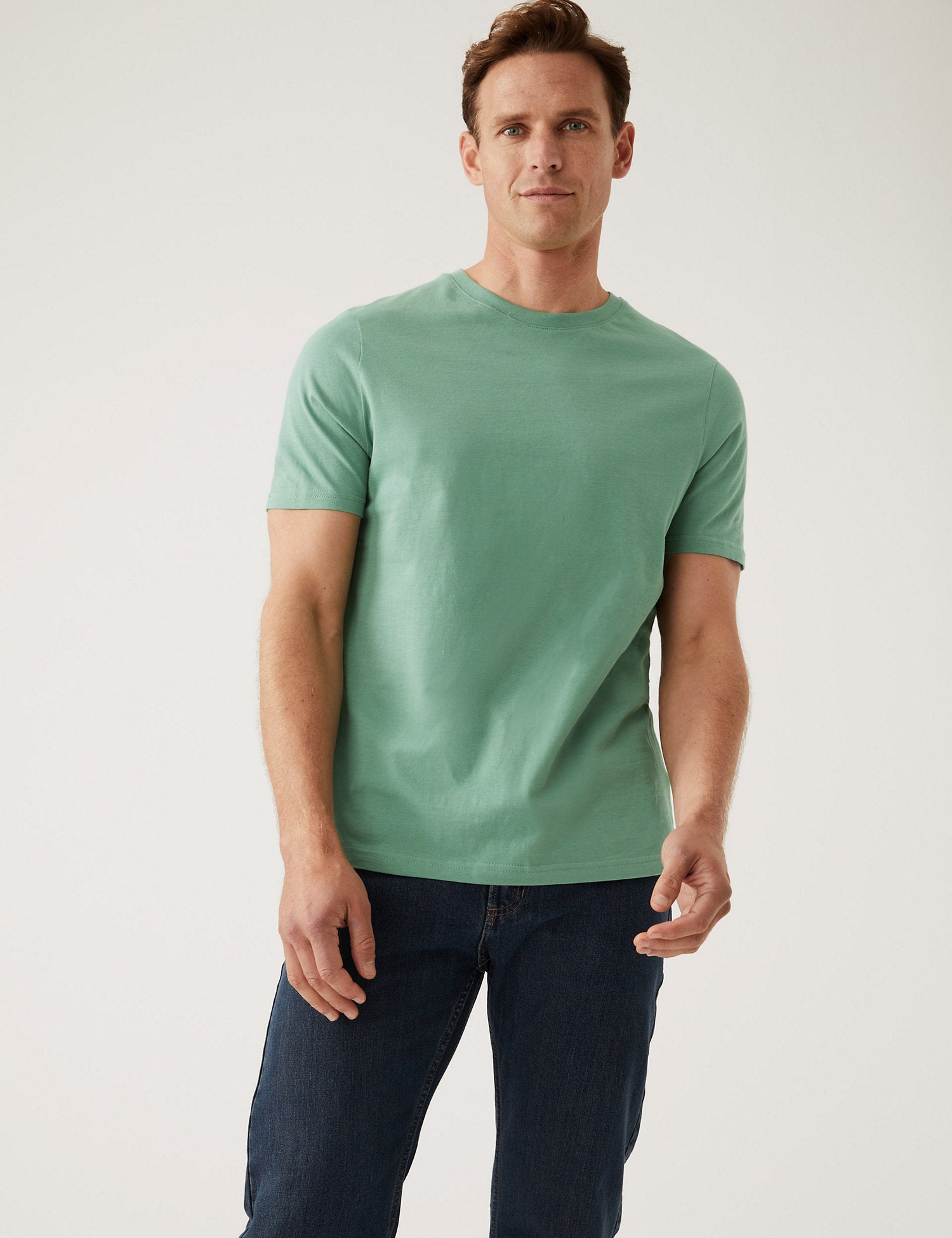 Pure Cotton Crew Neck T-Shirt