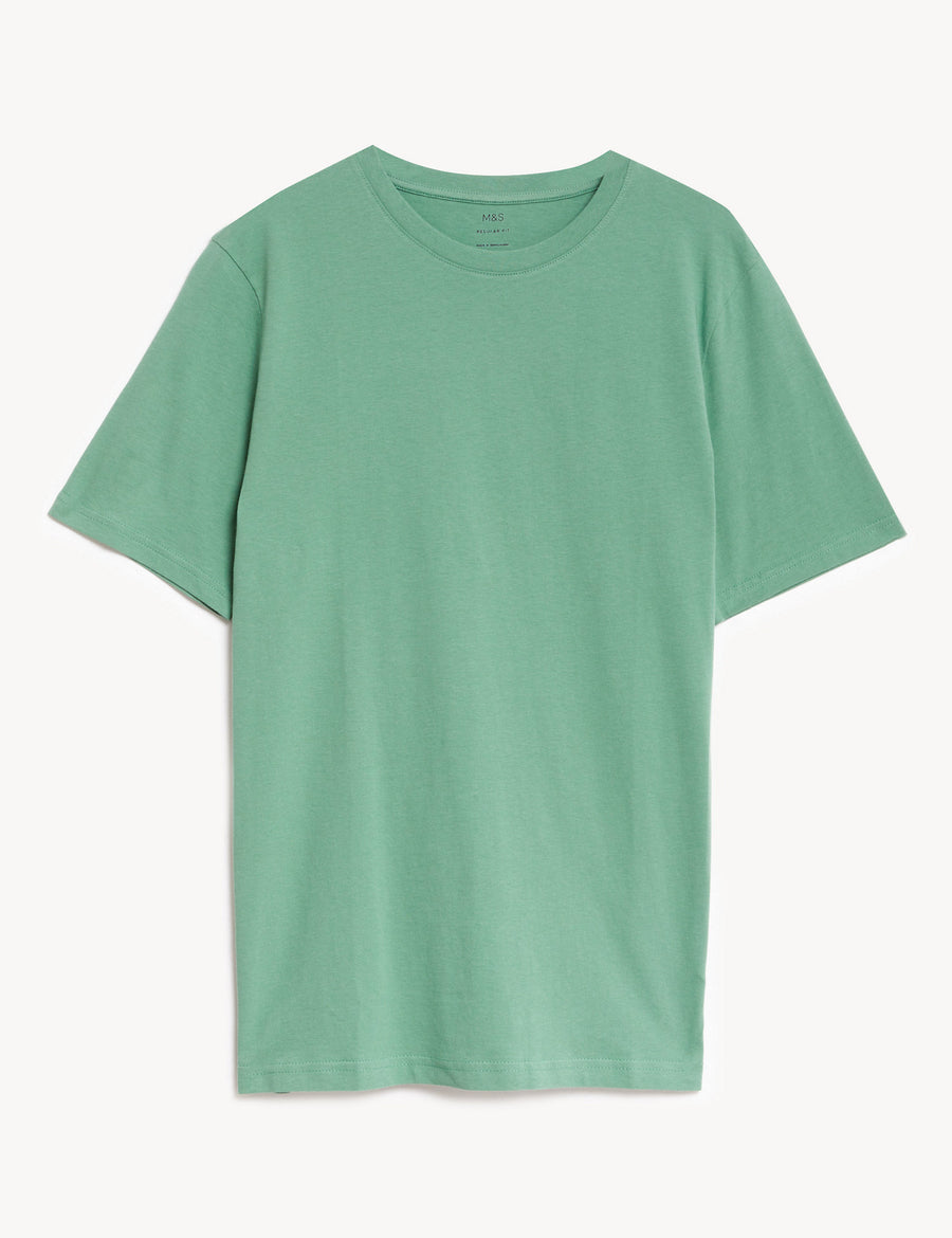 Pure Cotton Crew Neck T-Shirt
