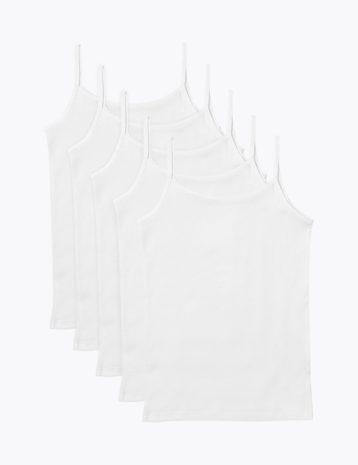 5 Pack Pure Cotton Camisoles