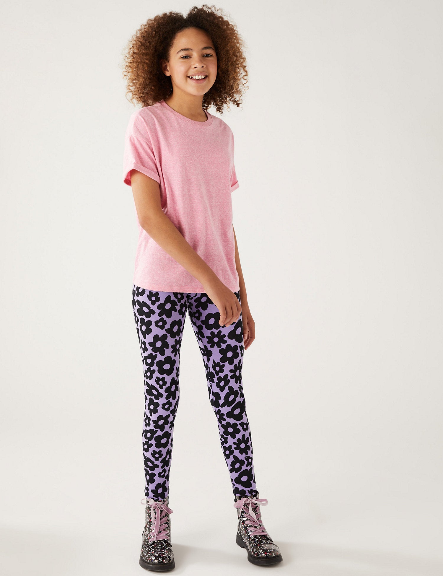 Cotton Rich Floral Leggings