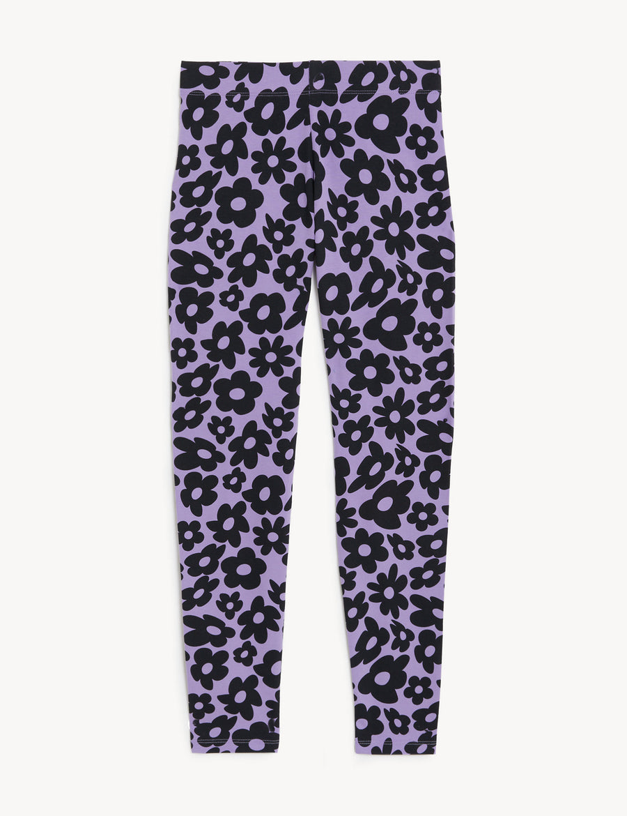 Cotton Rich Floral Leggings