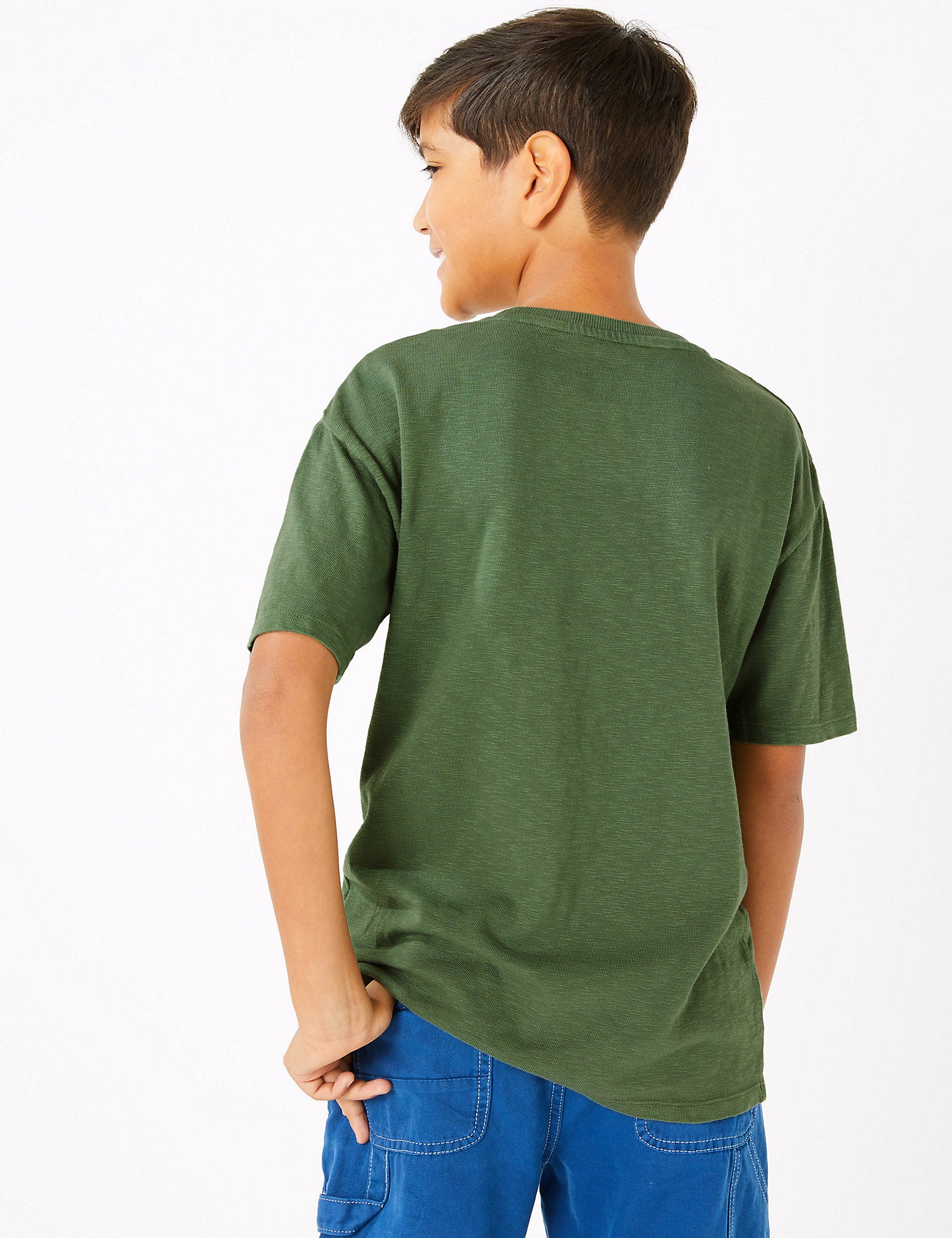 Cotton Good Life Slogan Hand Print T-Shirt