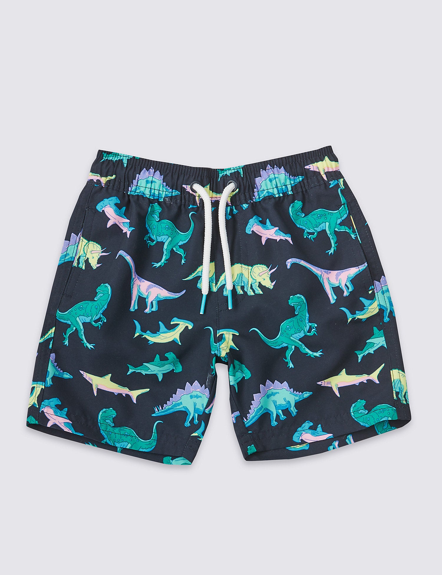 Sustainable Dinosaur Print Swim Shorts