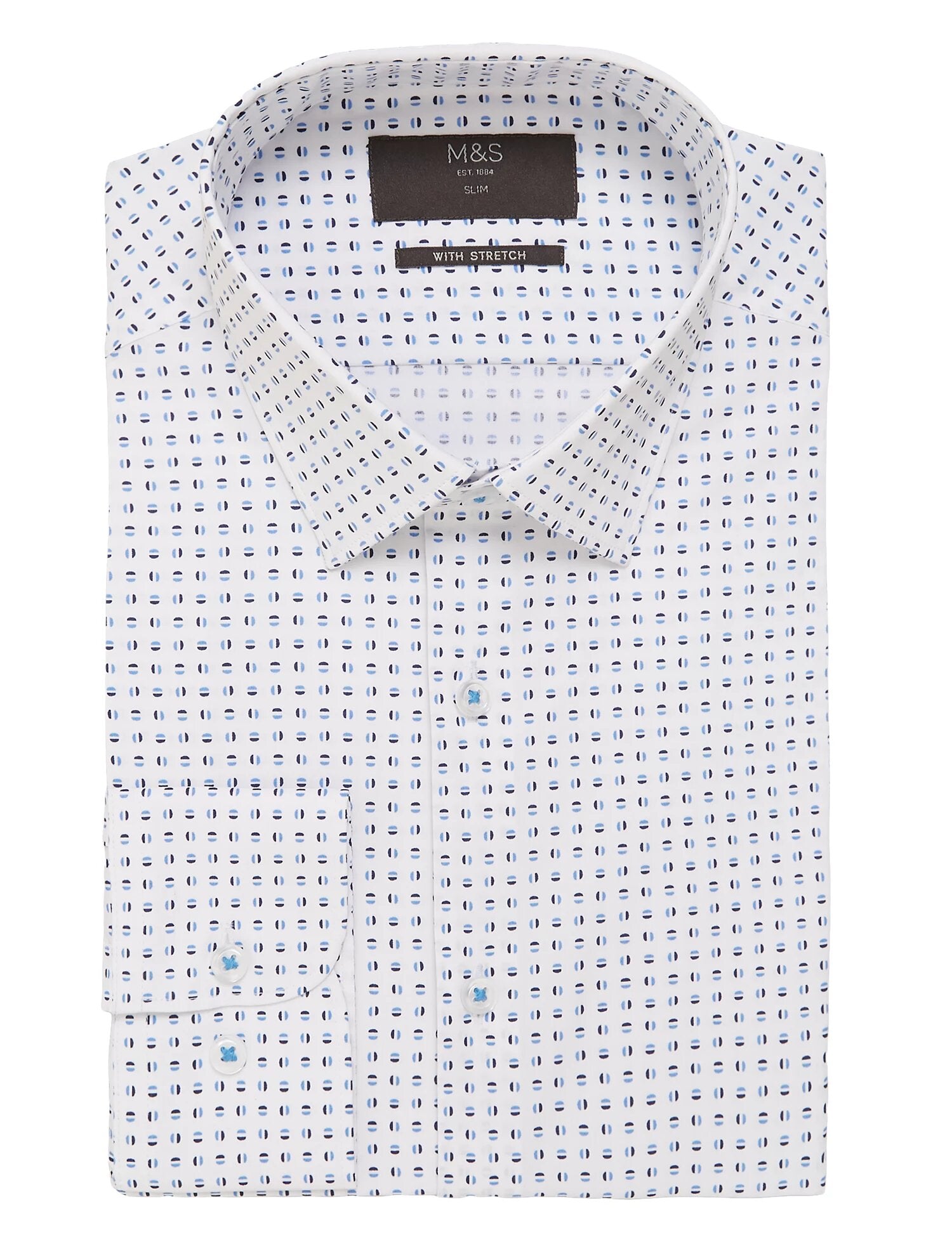 Slim Fit Easy Iron Cotton Stretch Shirt