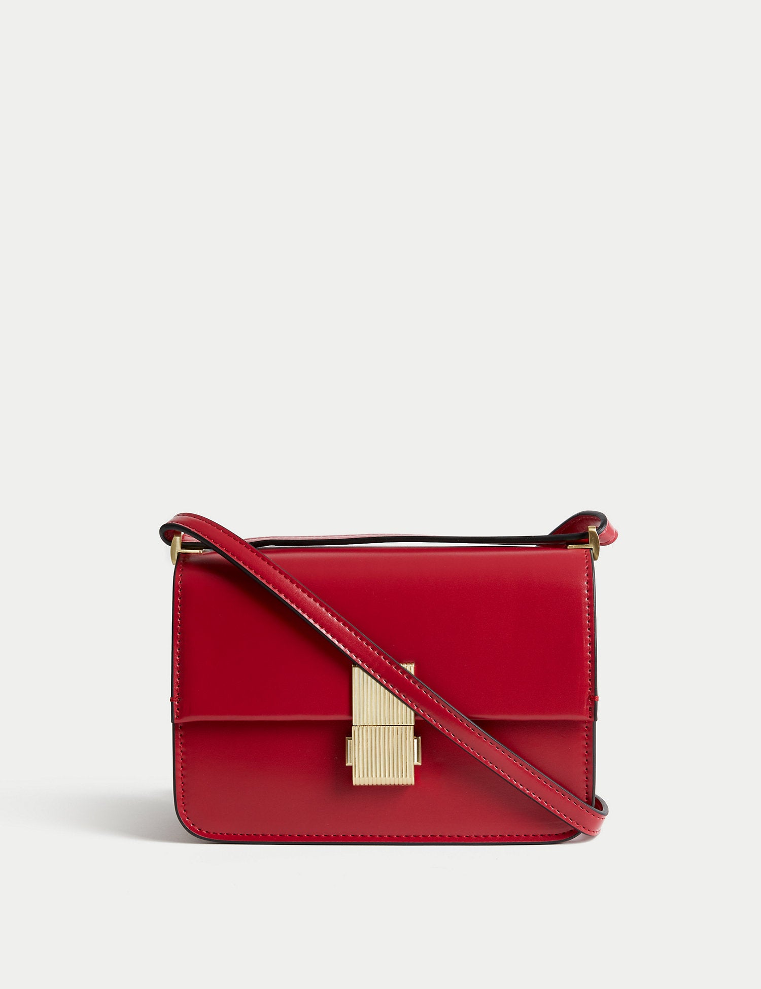 Faux Leather Cross Body Bag - Main Image