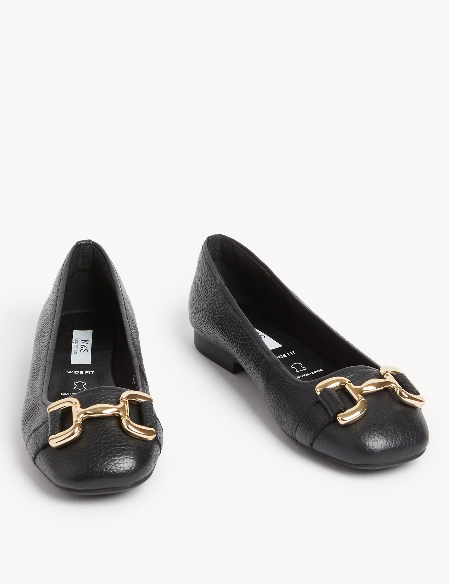 Wide Fit Leather Buckle Flat Ballet Pumps Marks & Spencer Philippines