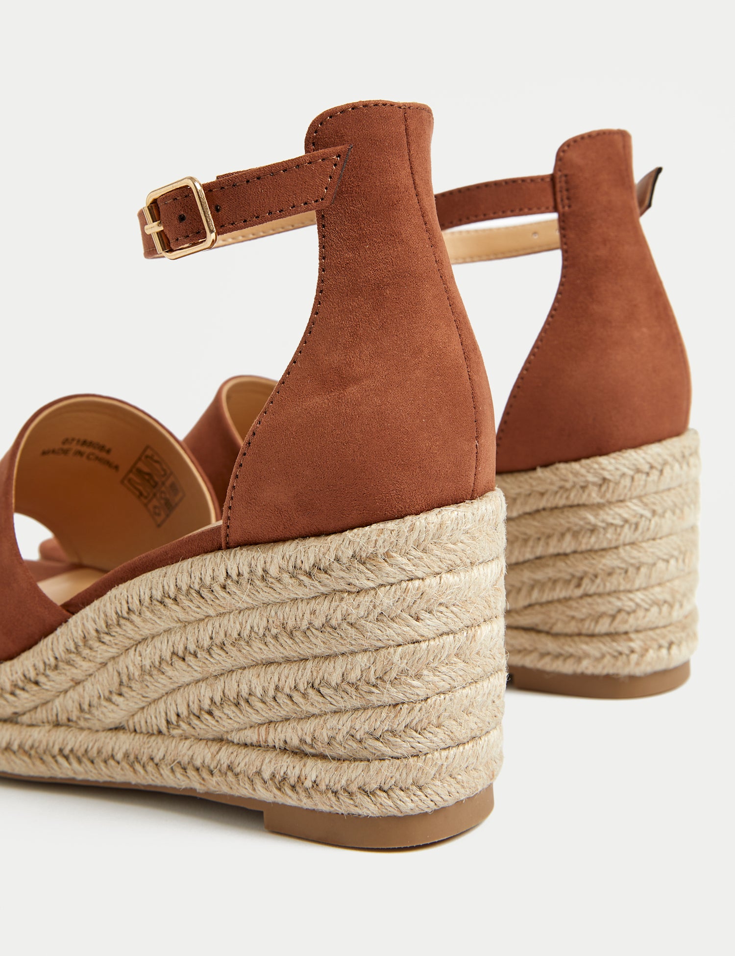 Wide Fit Ankle Strap Wedge Espadrilles