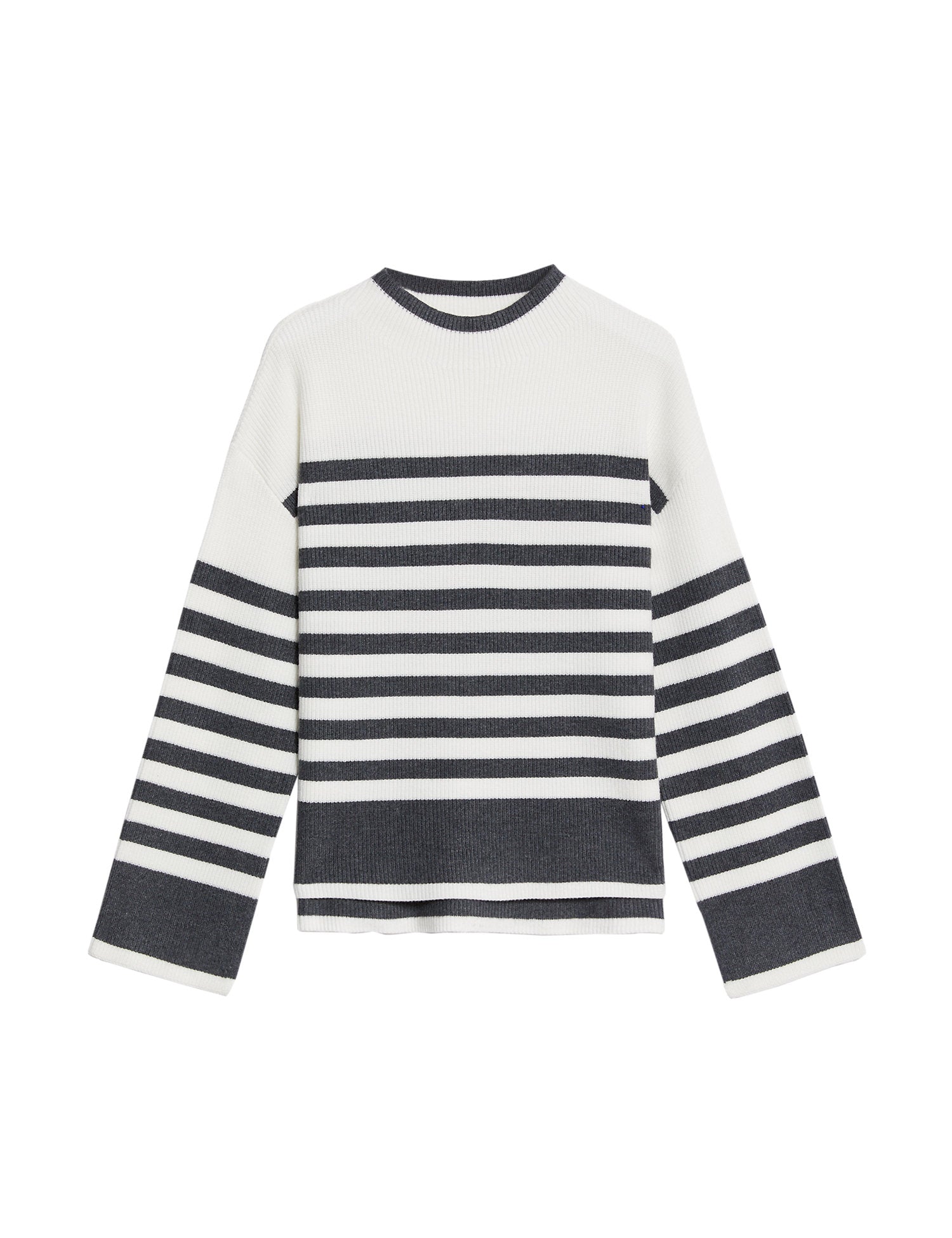 Soft Touch Striped Funnel Neck Jumper