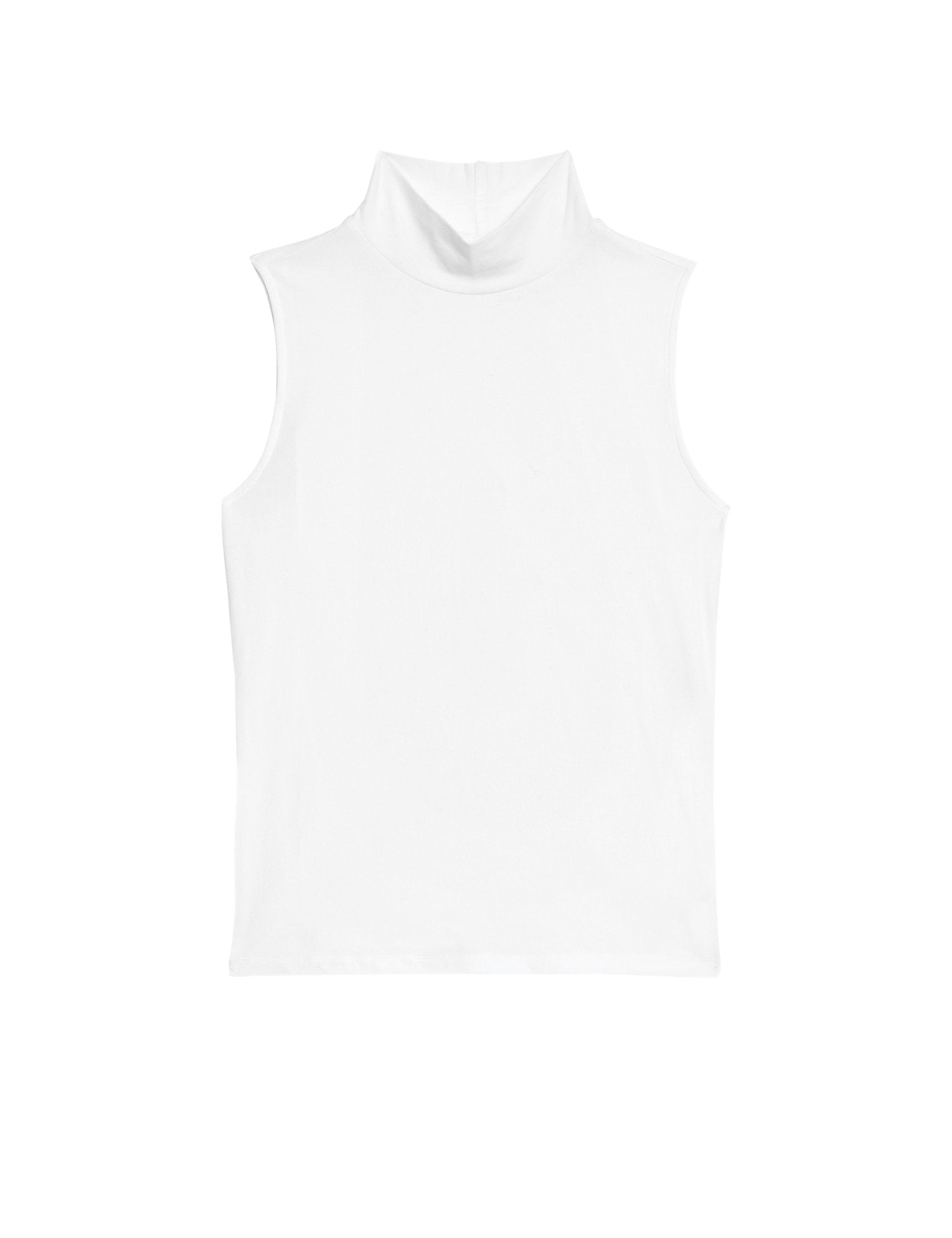 Cotton Rich Funnel Neck Vest Top