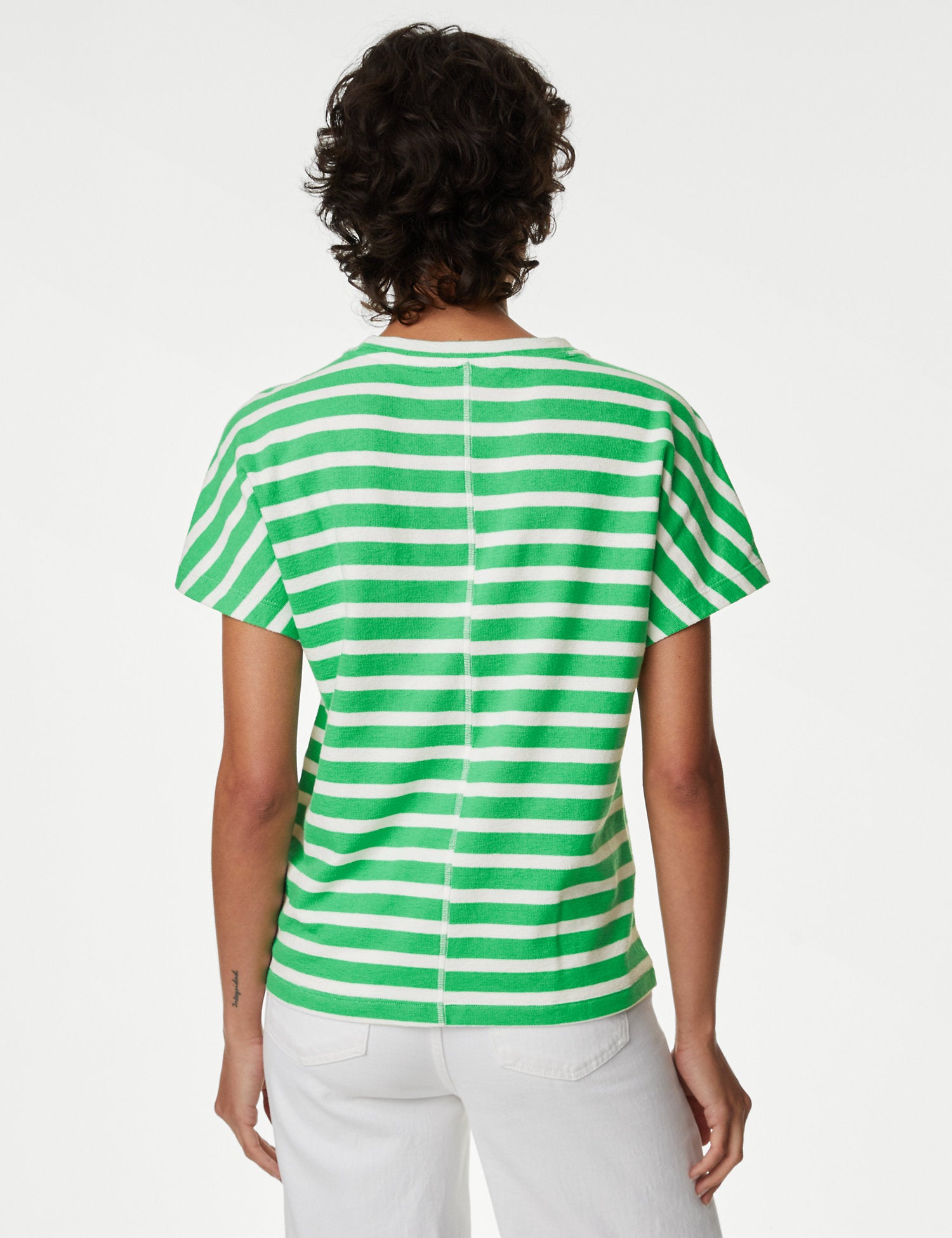 Pure Cotton Striped Textured Top