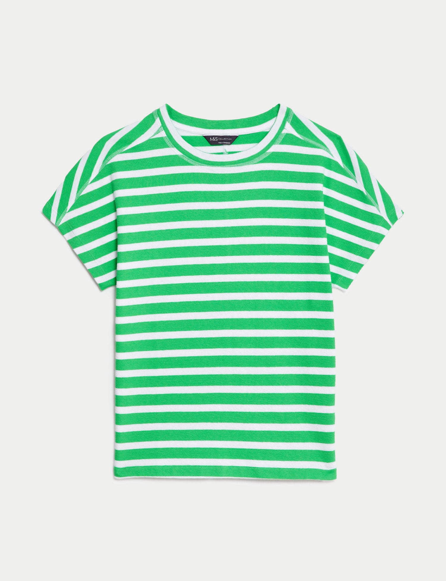 Pure Cotton Striped Textured Top