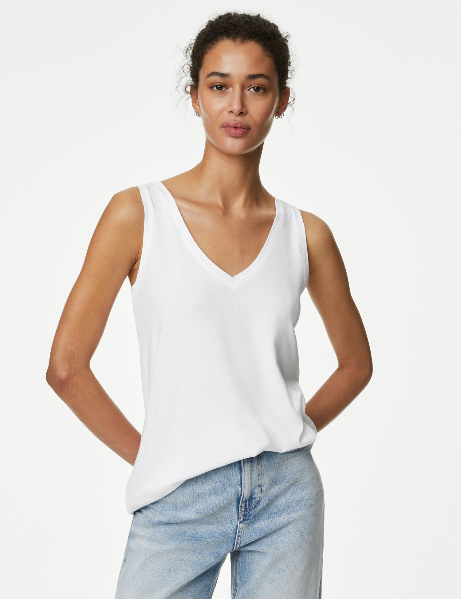 Relaxed Fit V-Neck Vest