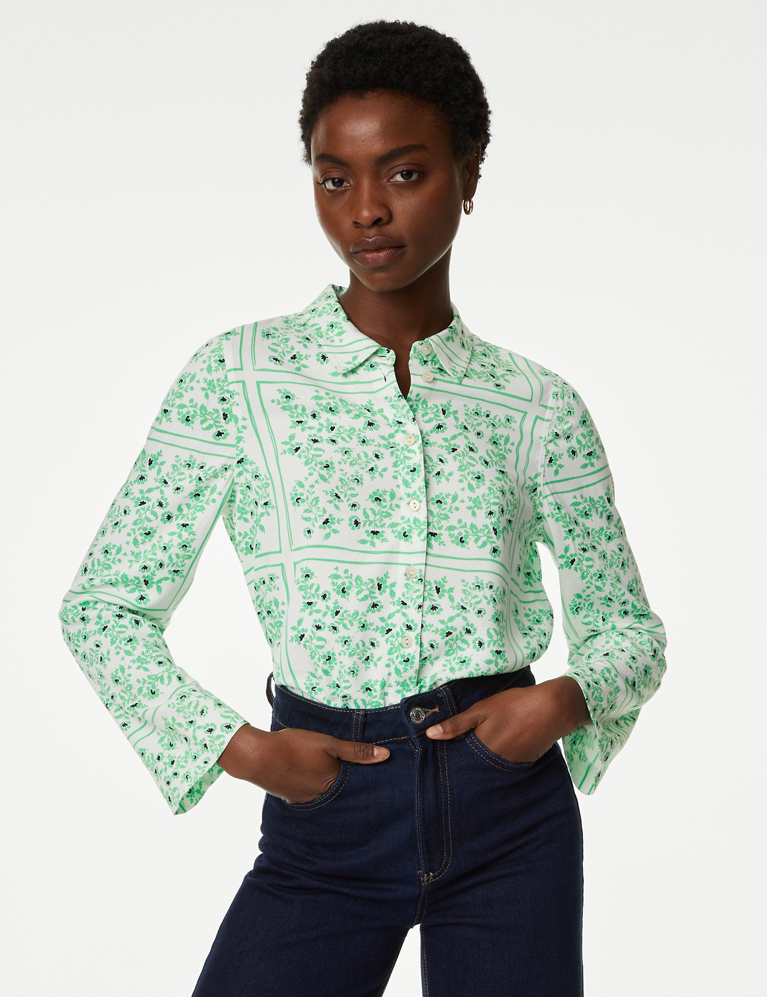 Floral Collared Blouse