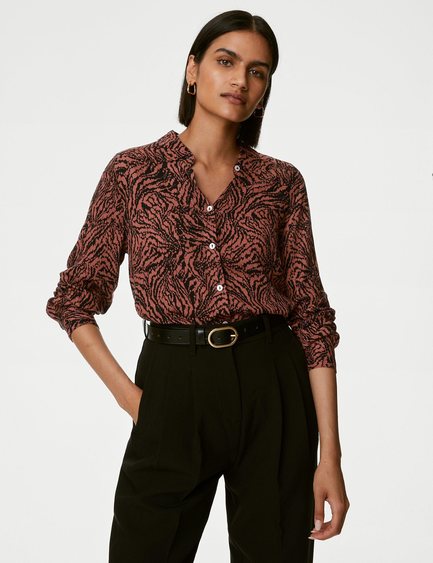 Printed Collared Shirt