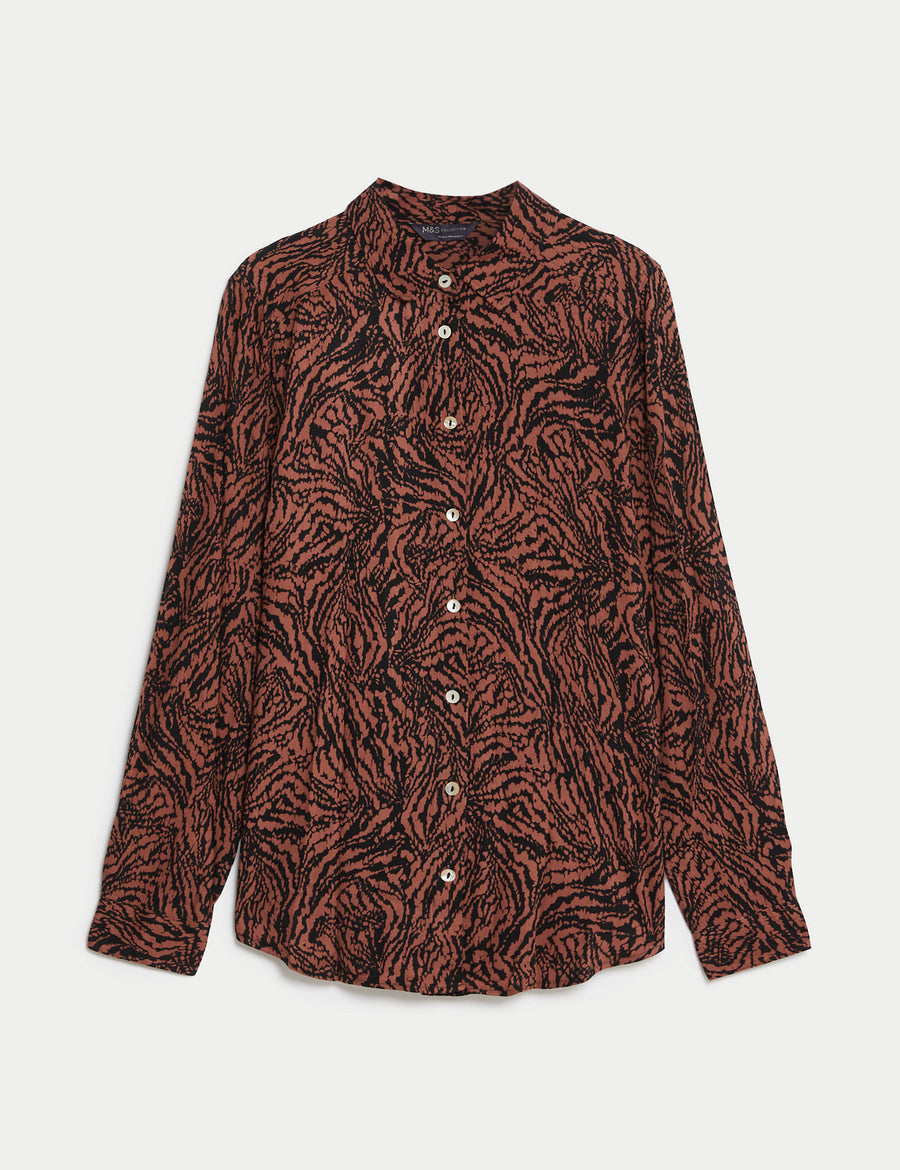 Printed Collared Shirt