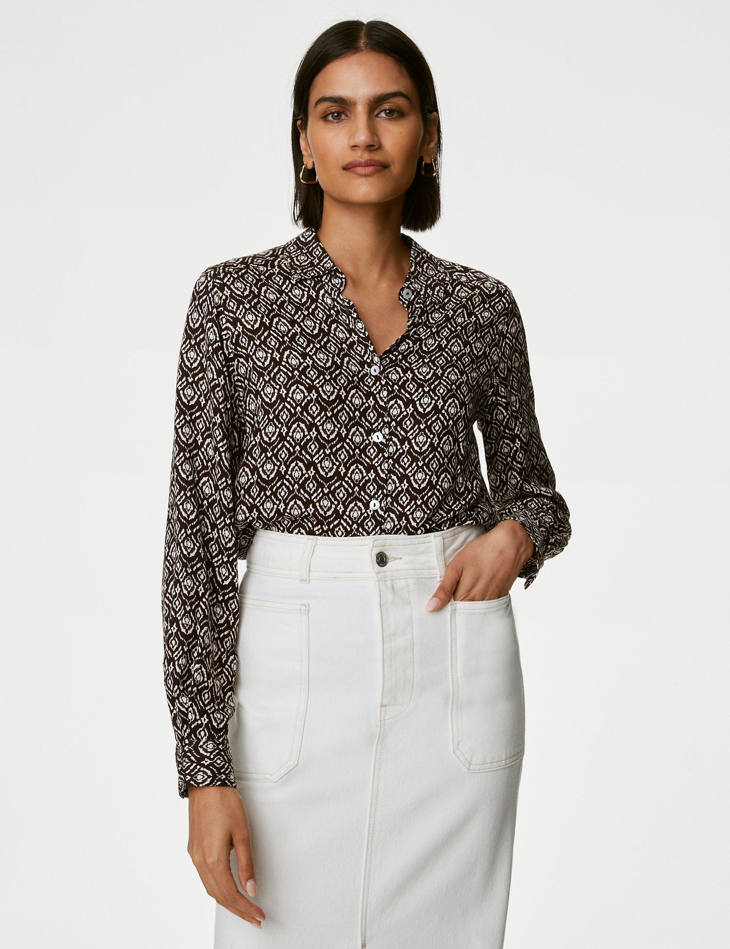 Printed Collared Shirt