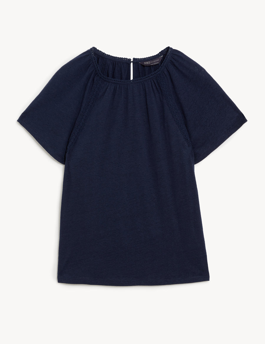 Linen Rich Broderie Top