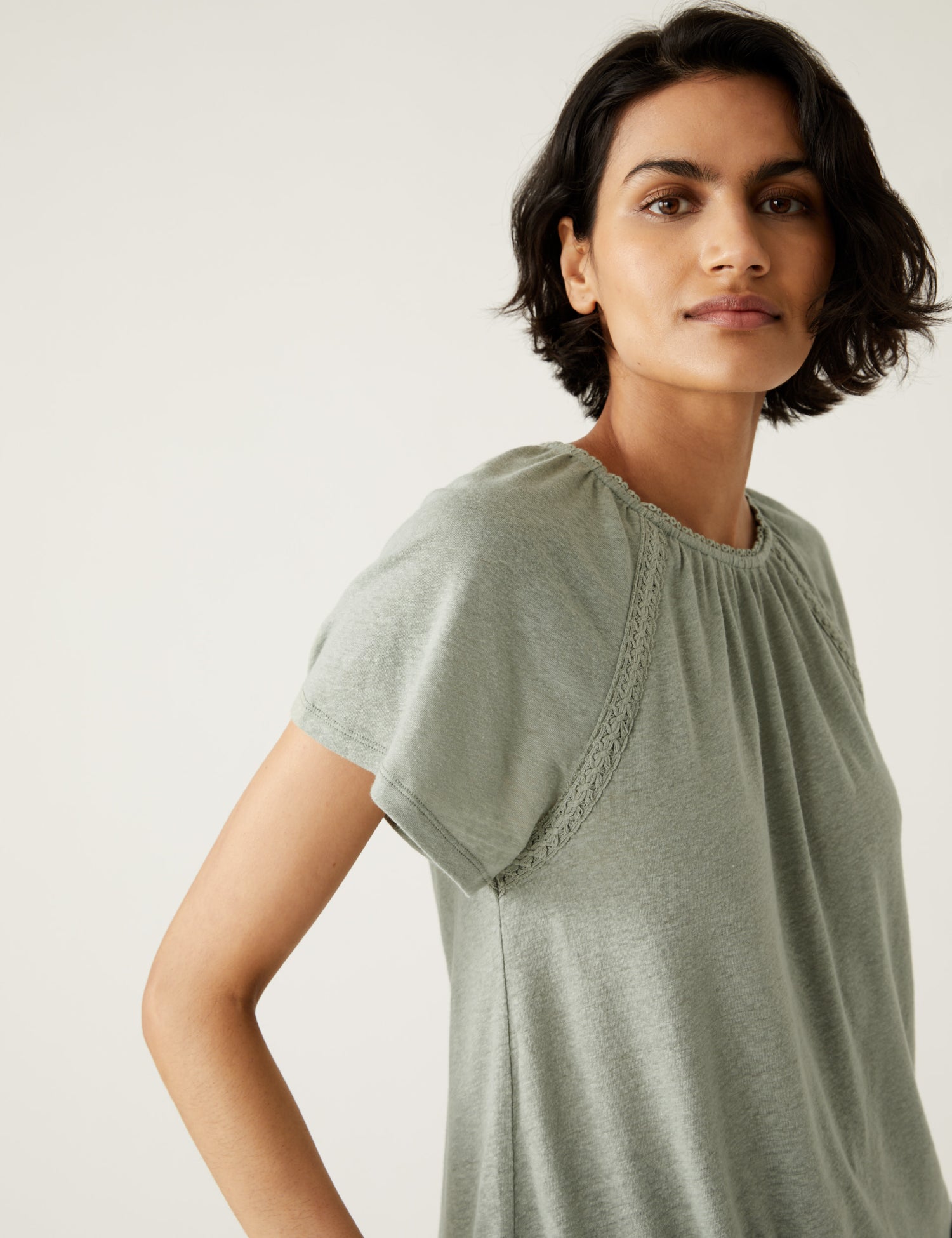 Linen Rich Broderie Top