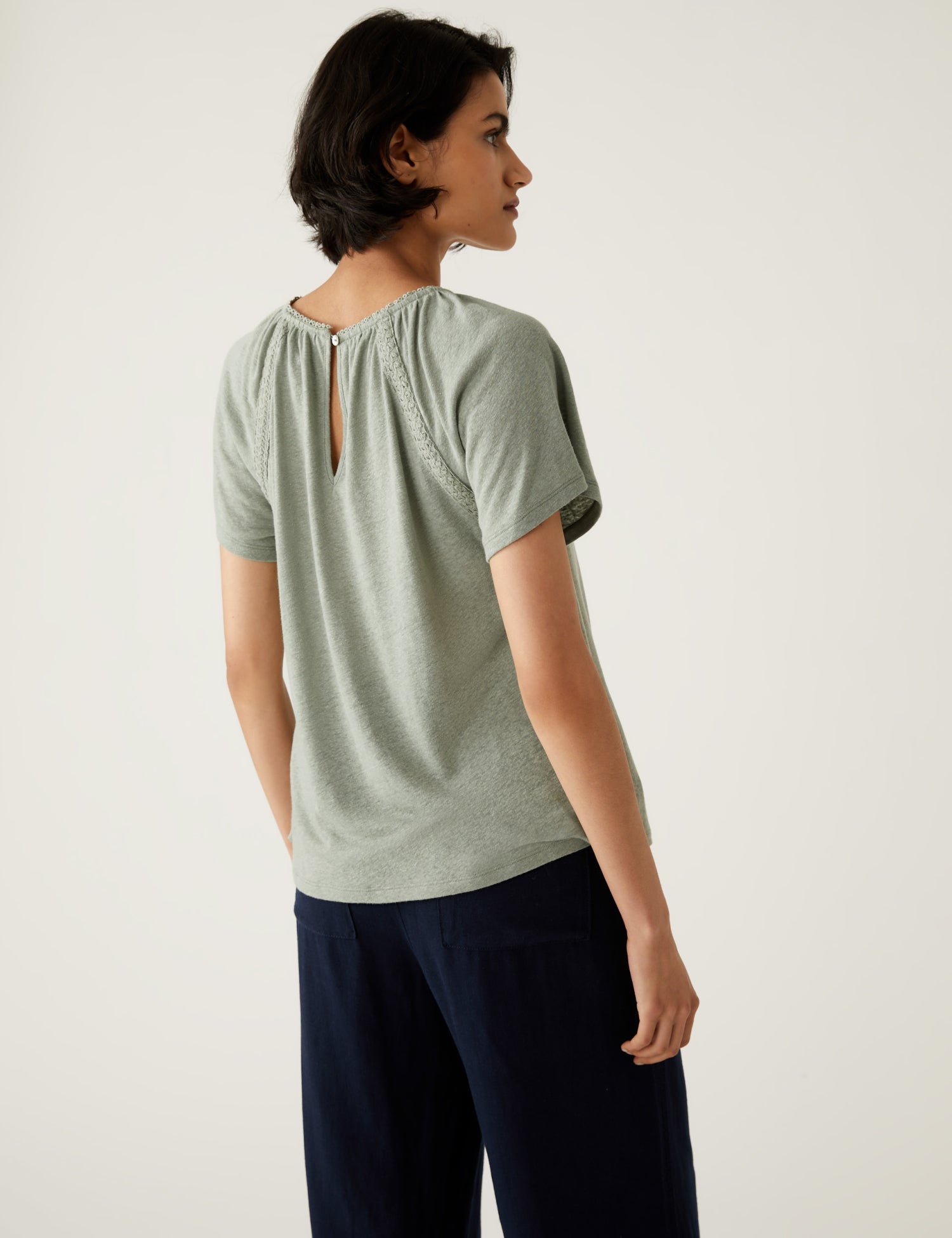 Linen Rich Broderie Top