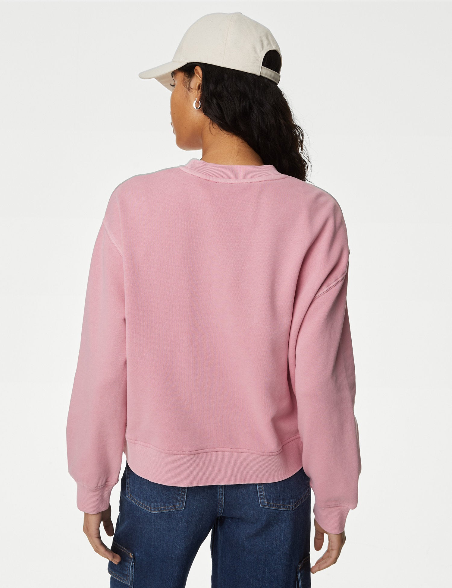 Pure Cotton Slogan Sweatshirt